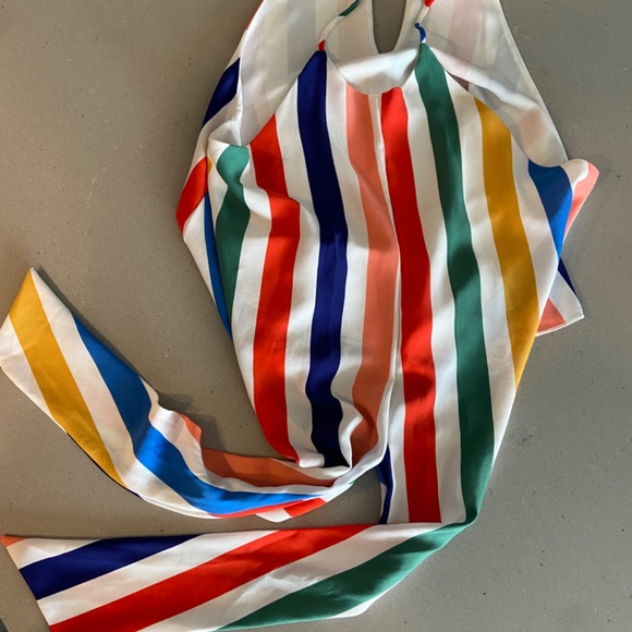 Multi-Coloured Tyche Silk Halter Top - Picture 5 of 5